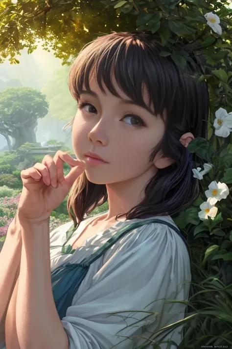 (best quality,4k,8k,highres,masterpiece:1.2),ultra-detailed,(realistic,photorealistic,photo-realistic:1.37),portrait,anime,(Ghibli Studio,Ghibli,Studio Ghibli:1.1) style,detailed backgrounds,mother,child,front of house,beautiful detailed eyes,beautiful det...