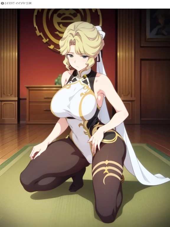 anime girl in a sexy outfit kneeling on a floor, concept art by Yang J, pixiv, shin hanga, seductive anime girl, full body xianxia, extremely detailed artgerm, sexy pose, ayaka genshin impact, keqing from genshin impact, smooth anime cg art, thicc, beautif...