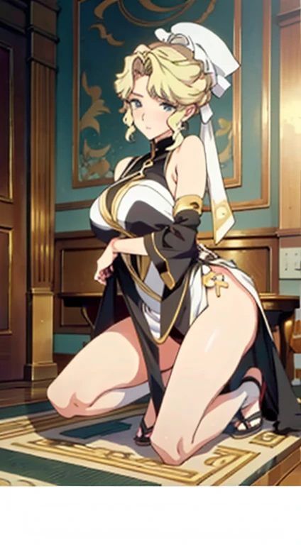 anime girl in a sexy outfit kneeling on a floor, concept art by Yang J, pixiv, shin hanga, seductive anime girl, full body xianxia, extremely detailed artgerm, sexy pose, ayaka genshin impact, keqing from genshin impact, smooth anime cg art, thicc, beautif...