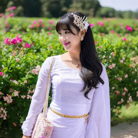 Burmese traditional dress used young girl