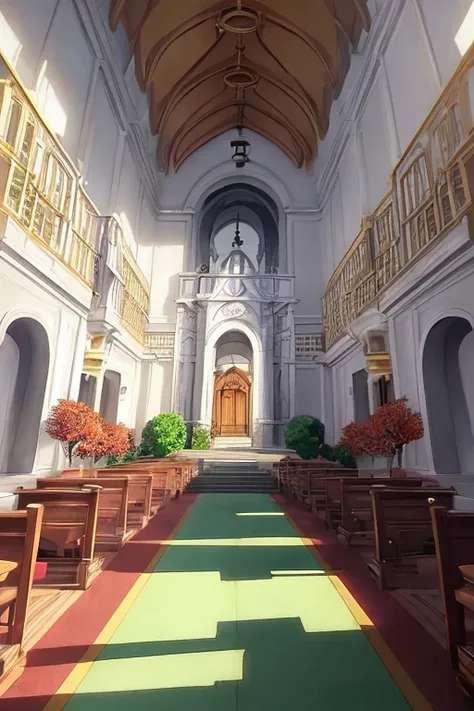 Animation picture of a large building with a bell tower in the middle, Madhouse studio anime style, Madhouse anime style, milky white palace, palace background, in their noble mansions, (Yuki), Japanese high school, anime scene, magnificent masterpiece, Sc...