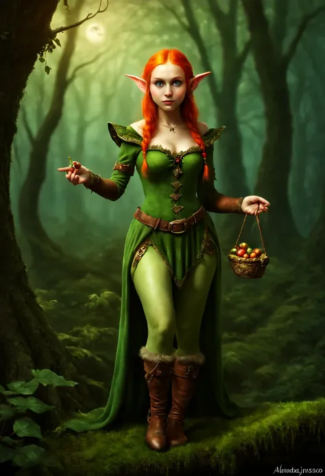 female Elf, by Alexander Jansso, best quality, masterpiece