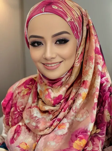 (Best quality, high resolution, masterpiece: 1.3), a beautiful malay woman in hijab, big breasts, slim figure, sweatshirt, beautifully presented details in the street and facial and skin texture, detailed eyes, double eyelids, big eyeschest visible, shirt ...