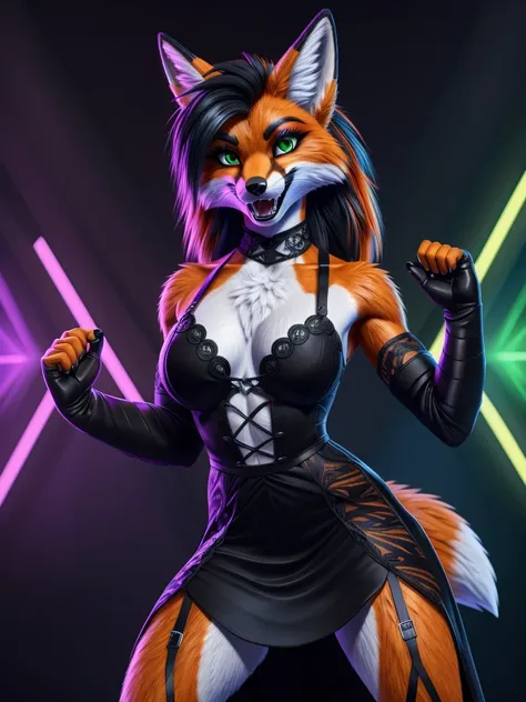 (best quality,4k,8k, highres, masterpiece:1.2), (furry; anthro fox), well-toned abs, ultra-detailed, dynamic lewd pose, c-cup br...