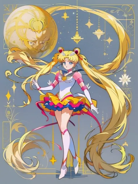 eternal sailor moon, full body, best quality, isometric