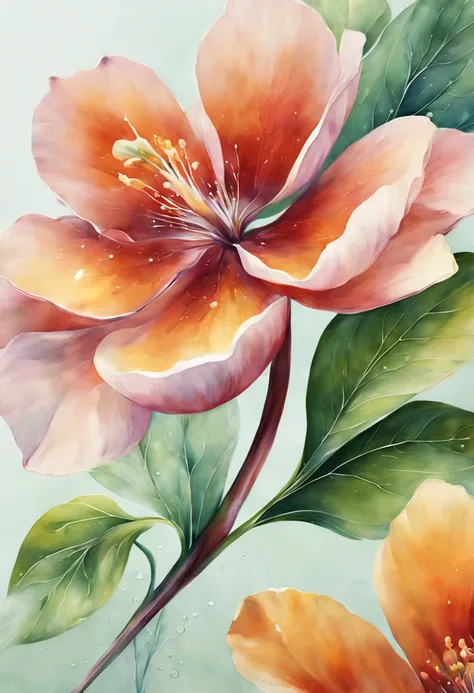 (best quality, highres, ultra-detailed, realistic:1.37), watercolor painting of vibrant flowers, delicate brushstrokes, intricat...