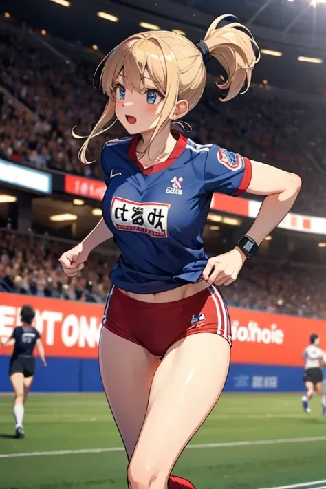 Land、athlete、arena、Beautiful woman running with all her might、buttocks emphasis