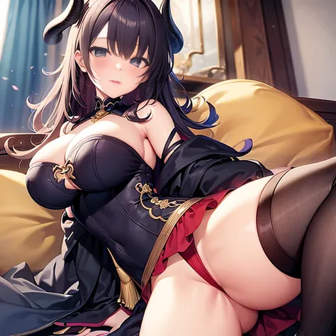 1 girl, game CG, I can see the cleavage, huge breasts, Succubus, horn, masterpiece, 4K