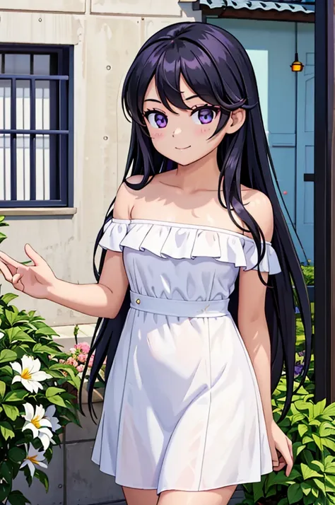 rei_hino, 1 girl, solo, best quality, masterpiece, high definition, teenager, purple eyes, beautiful detail eyes, black hair, lo...