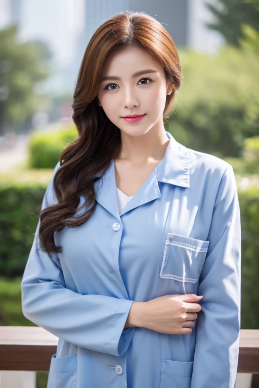 Beauty、nurse、perfect style、looking at the viewer、spotless、highest quality，8K, ultra high resolution，professional photos,