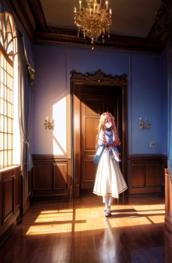 (best quality,4k,8k,highres,masterpiece:1.2),ultra-detailed,(realistic,photorealistic,photo-realistic:1.37),a woman and a man walking in a corridor,in their noble mansion,still recommended anime today,in the throne room, characters from "Azur Lane",screens...