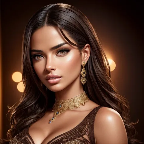 "(best quality,4k,8k,highres,masterpiece:1.2),ultra-detailed,(realistic,photorealistic,photo-realistic:1.37),Adriana Lima,beautiful detailed brown eyes,beautiful detailed lips,extremely detailed eyes and face,long eyelashes,gorgeous appearance,natural beau...