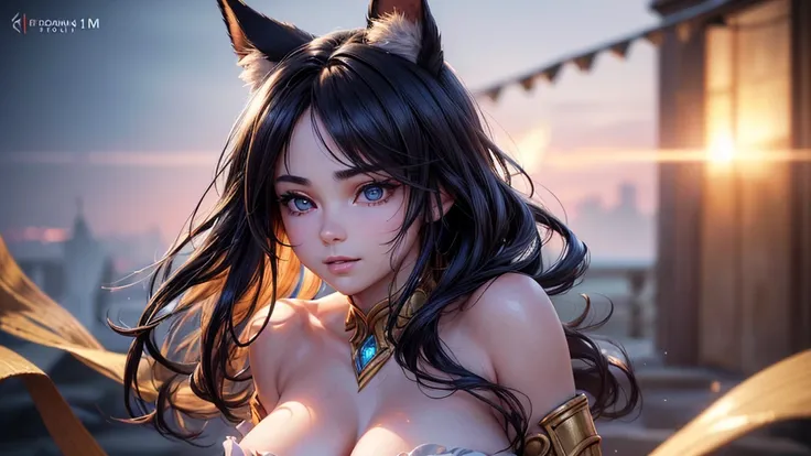 (Cinematic footage, full medium closeup, gorgeous 18-year-old kemonomimi woman soft pale skin, cute and youthful face, well-defined eyebrows, delicate nose, ultra-detailed: 1.1, photo-realistic: 1.4, depth of field, cinematic lighting, IMAX camera, HDR, DT...