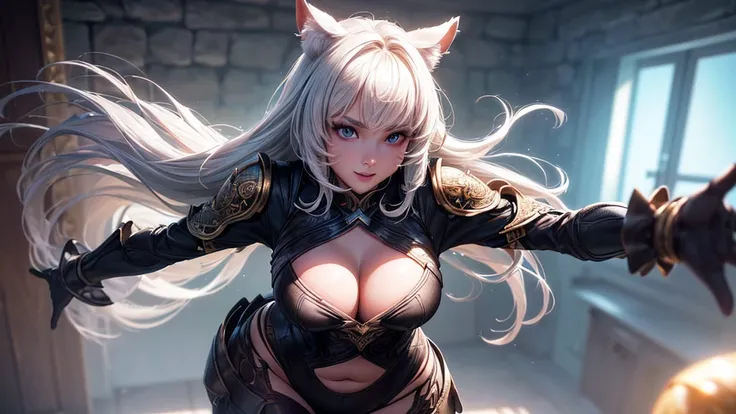 (Cinematic footage, full medium closeup, gorgeous 18-year-old kemonomimi woman soft pale skin, cute and youthful face, well-defined eyebrows, delicate nose, ultra-detailed: 1.1, photo-realistic: 1.4, depth of field, cinematic lighting, IMAX camera, HDR, DT...