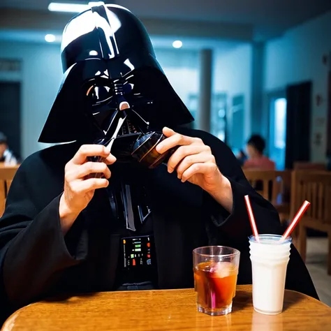 Darth Vader drinking tea 