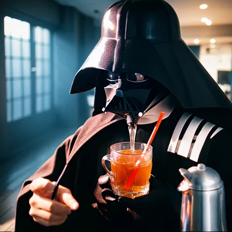 Darth Vader drinking tea 