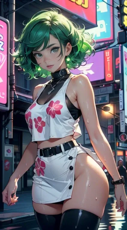 girl youtuber,(((1girl))),((extremely cute and beautiful green curly-haired girl)),

(short breasts:1.4),(((green curly hair:1.35,very curly hair,colored inner hair,ear breathing,short hair))),(((green eyes:1.3))),intricate eyes,beautiful detailed eyes,sym...