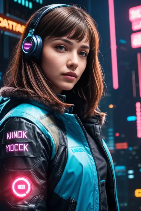 PanamCyber, 1girl, solo, brown hair, cyberpunk
