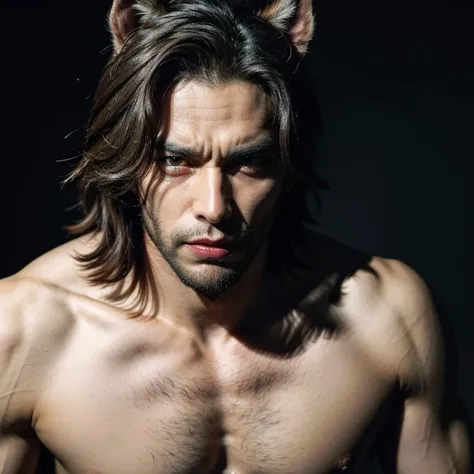 (((best quality, 4k, photo))), (male werewolf)