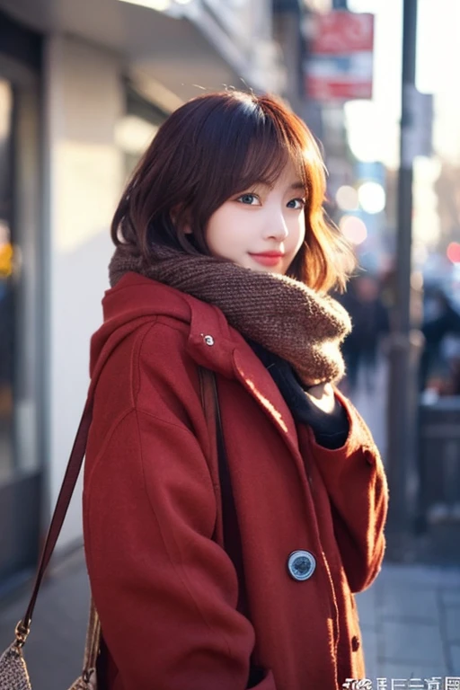 winter clothing、beautiful girl with short hair、ｋPOPアイドル、Kカップ、超乳