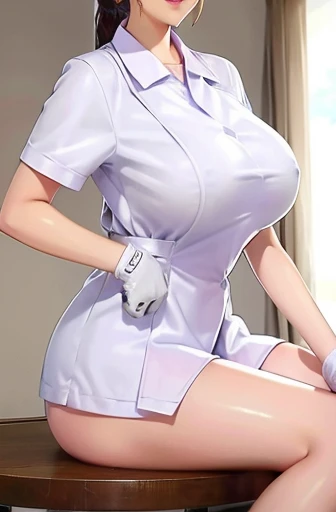 nurse uniform,hospital, latex nurse suit,nurses,busty,elbow gloves,labcoat,darkhair woman,blue eyes , gigantic boobs ,medical instruments,asian nurse,two nurses,speculum,examination room,oversize boobs, ,big ass ,strap on, lay on table ,legs spreaded,givin...