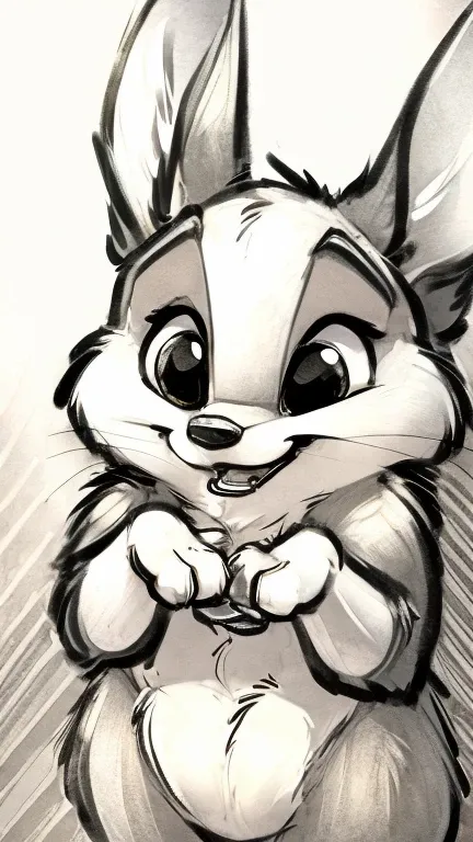 furry artwork, artwork by carrot, black and white