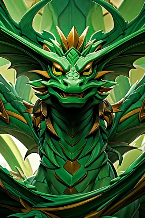 Dragon, color verde, grandes alas, Grand Grandeur. 