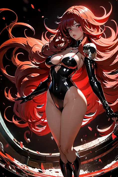 Rias Gremory. Akeno, chicas hermosas desnudas, senos enormes, pechos enormes, pelo rojo, cabello largo y rizado, pelo negro, cabello negro rizado, full body