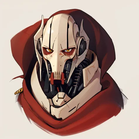 general grievous, red cape, white background