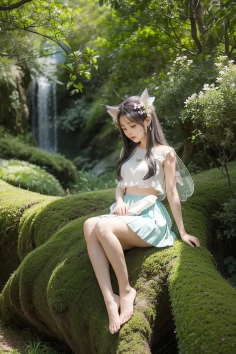 
avatar
oritatami_neko same prompt words copy beautiful illustrations, best quality, cute girl, nature, Tree, plant, flowers, petal, skirt, moss, sitting on Tree, small, Fairy, Fairy wings, silver hair, bare legs, Sunlight,