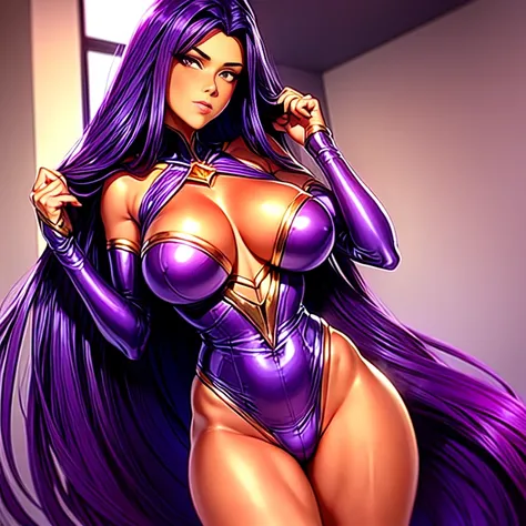 (masterpiece, best quality),1girl with long purple-black hair standing on the edge of a sky scraper, swedish face with sharp features, warm lighting,  glowing purple eyes, (golden-tan skin: high priority),detailed-beautiful eyes,gothic fantasy armour,modes...