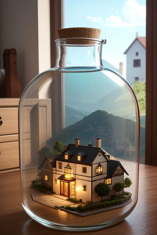 Villa in a glass bottle