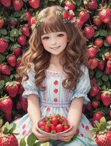 pink background、strawberry flower background、small strawberry background