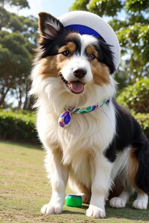 Collie or border collie dog with very long hair and albino fur color, brincando com seus Brinquedos em um lindo quarto fofo,  Dog with an expression of happiness when he sees his owner, Cachorro com boca aberta, breed dog ,  German dwarf spitz, Lulu of Pom...