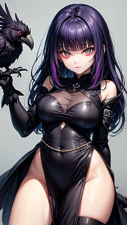 raven girl with Fethers