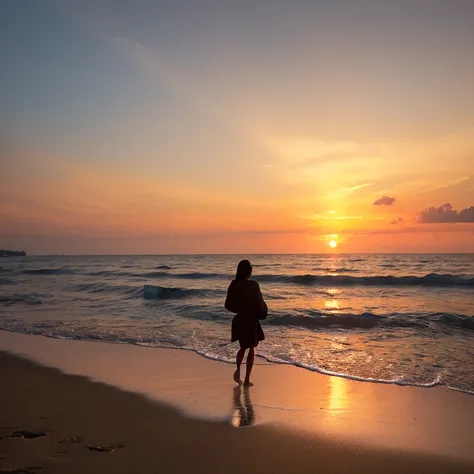 Sunset on the beach