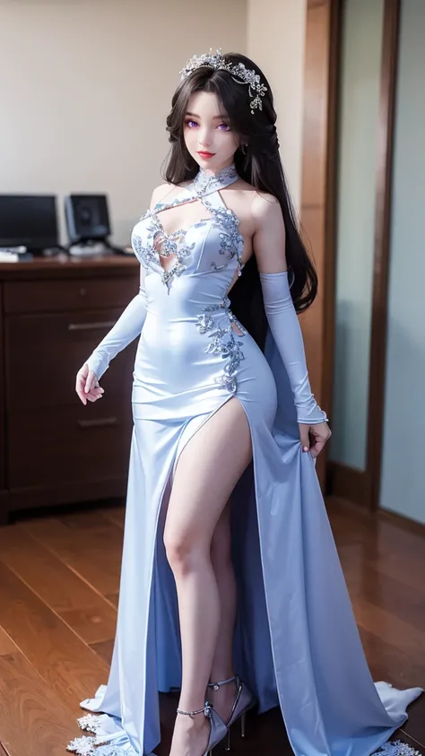 This girl is beautiful，The eyes are bright and alert，The face is delicate，with fair and smooth skin，Warm and charming smile。Her figure is well proportioned and graceful，Dress appropriately and stylishly。In short，She is a heart-warming beautiful girl。