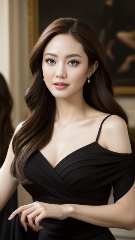 ((Angelina Sole)),((highest quality, 8K, masterpiece : 1.3)), sharp focus : 1.2, beautiful woman with perfect figure : 1.4, slim abs : 1.2, ((dark brown hair)), (Natural light : 1.1), Highly detailed face and skin texture, fine eyes, double eyelid、((profes...