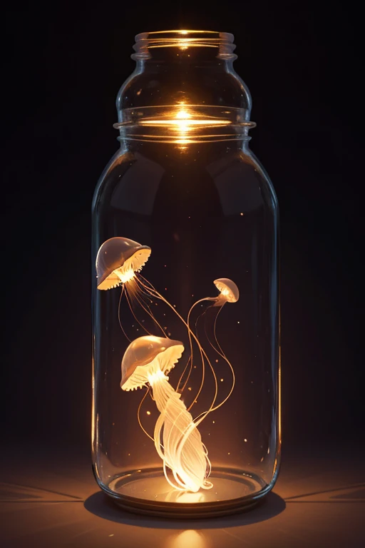 The world in a jar　Jellyfish　delicate　Light　fantasy　dark