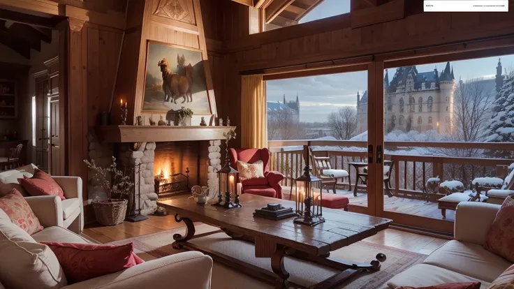 Fireplace Ambience with overlooking the Castle