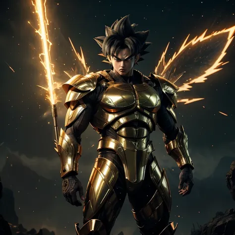 ((Mega detailed CG, 8k resolution))

Goku, standing tall with his powerful muscles bulging, is shown in the height of his Mastered Ultra Instinct transformation. His Saiyan hair, usually slicked back in a tidy bun, is now wild and disheveled as it stands o...