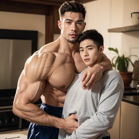 Two muscular men