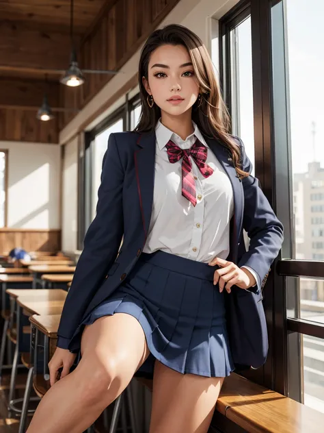 Gorgeous schoolgirl model, luxury