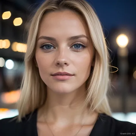 (Selfie, Vue de dessus: 1.4), (Right half of the body: 1.4), RAW UHD portrait photo of a 24-year-old blonde (Femme aux yeux bleus) Descendre sur la plage, Palmiers, (jupe), (neckline), specifics (Textures! , cheveux! , Briller, Couleur!! , disadvantages: 1...