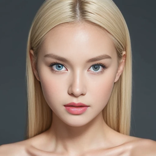 Blonde woman, Smooth, flawless skin, glowing complexion, Silky touch, Uniform texture, Flawless, Radiant appearance, Young look, Soft skin, nonporous, perfect complexion, Porcelain-like complexion, velvety Smoothness, Skin hydrated and fresh, natural beaut...