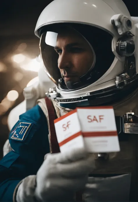 An "SF member" name tag on an astronaut 