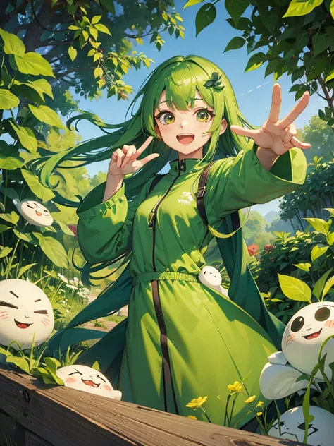 Futaba plant character says good morning！Greetings with cheerful anime characters