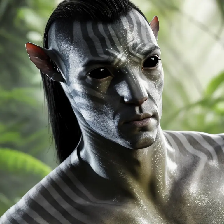 avtr:0.9, avatar style, portrait photo:1.6, man, male, (asian, indonesian, thai), gray skin color:1.0, (gray skin tone:1.3), moh...