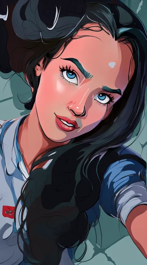 There is a digital painting of a woman with long hair, #1 pintura digital de todos os tempos, # 1 pintura digital de todos os tempos, no estilo da pintura digital, Retrato de Gal Gadot, retrato de arte digital, in oil painting style, retrato digital, digit...