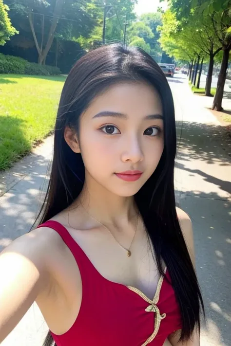 beauty asian girl, selfie